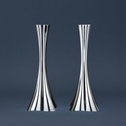 Plain Sterling Silver Bolero Candlesticks - Medium