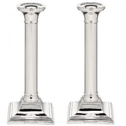 Cylindrical Sterling Silver Candlesticks