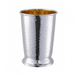 Hammered Italian Sterling Silver Kiddush Cup